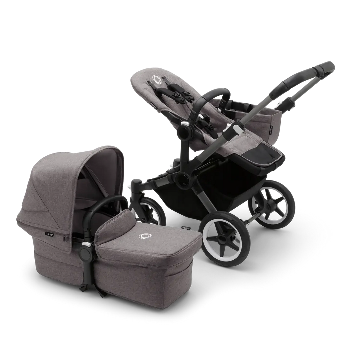 Passeggino per bambini Bugaboo Donkey 5 grigio melange mono "B-Ware" estensibile
