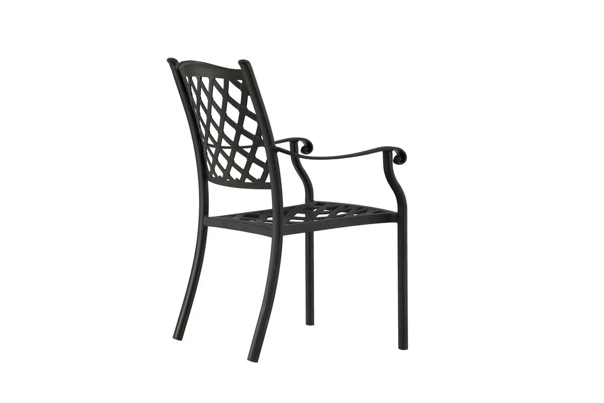 4er Set Gartenstuhl Auri - ein schlichter schwarzer Stuhl aus Aluminium
